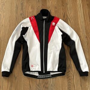EUC Sportful Anakonda Windstopper Cycling Jacket sz Large Men's White Biking